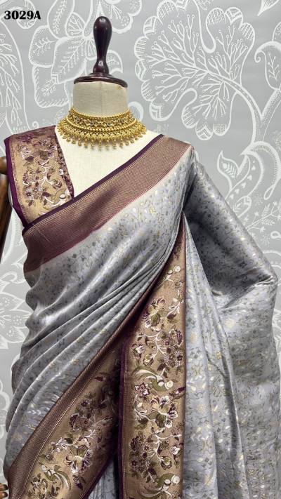 D.NO. 3029A TO 3029E BY ANJANI ART KANJIVARAM SILK SAREE WHOLESALER IN INDIA